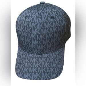 Michael Kors Black MK Logo Monogram Snap Back Baseball Cap